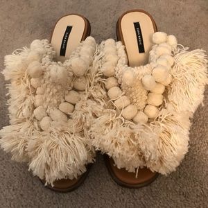 Zara Pom Pom mules